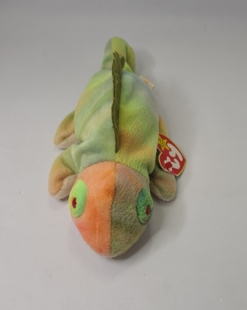 Ty Beanie Baby Iggy Iguana 1997 PVC Pellets Rainbow Plush MWMT Vintage Toy